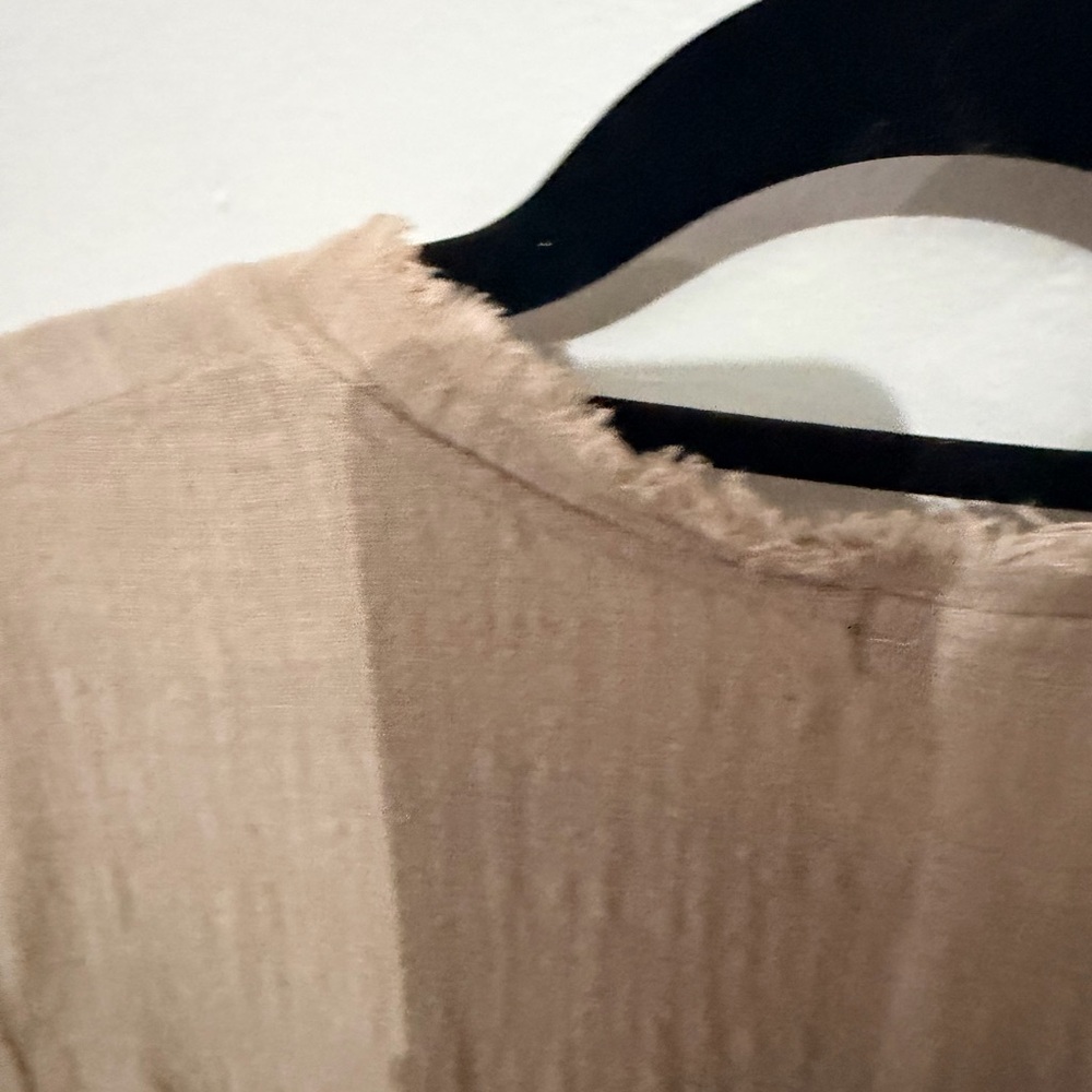 Elegant Beige Ruffle Tunic -renaissance, costume Boho - Picture 7 of 8